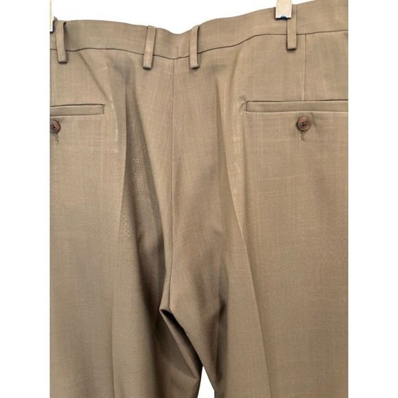 HAGGAR Men's Eclo Stria Classic Fit Flat Front Expandable Dress Pants 40Wx30L - Picture 4 of 5